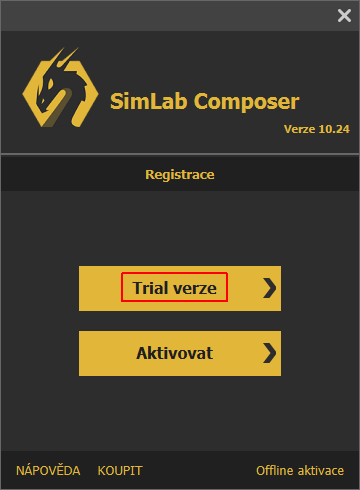 Výběr Trial verze