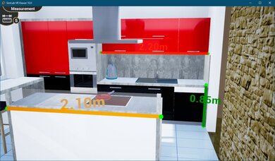 SimLab VR Viewer – měření ve scéně
